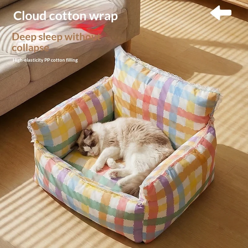 Alfombra antideslizante lavable para gatos y perros pequeños, cálida - imagen 4