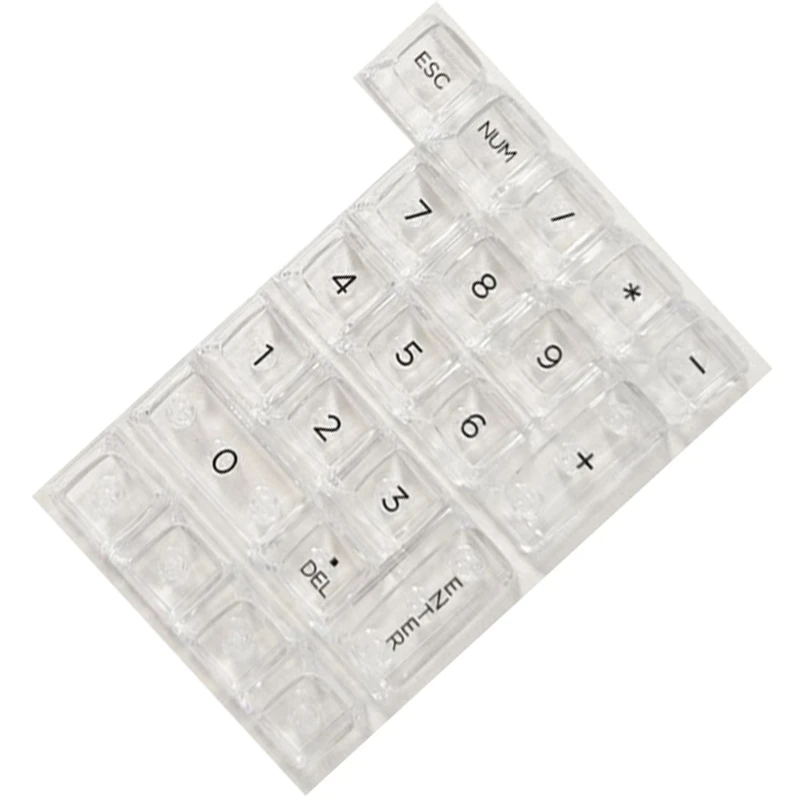 Improve Keyboard Aesthetics 22Key Transparent Ice Crystal Keycaps for Numeric Keypads Convenient Keycaps Crystal