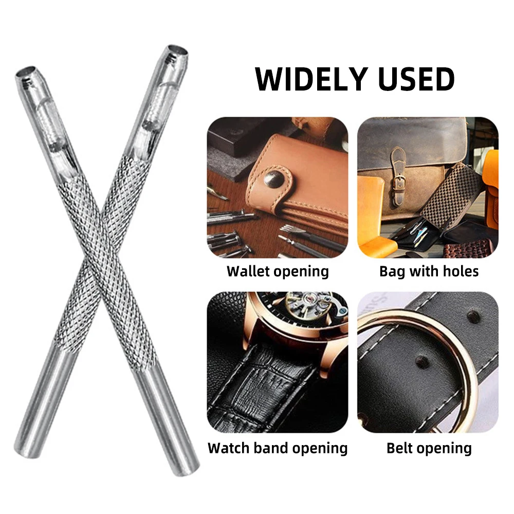 2.5/3.0/3.5/4.0mm Round Leather Hole Punch Kit Belt Watch Round Punch High Strength Punch Zinc Plating