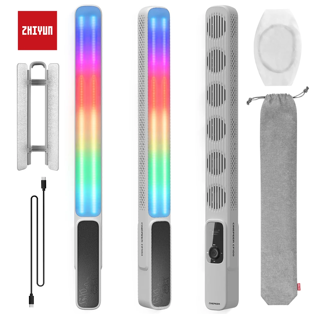 ZHIYUN CINEPEER CF100 100W RGB Light Stick 2700K-6500K Handheld LED Video Light Wand for Vlog Live Stream Photography