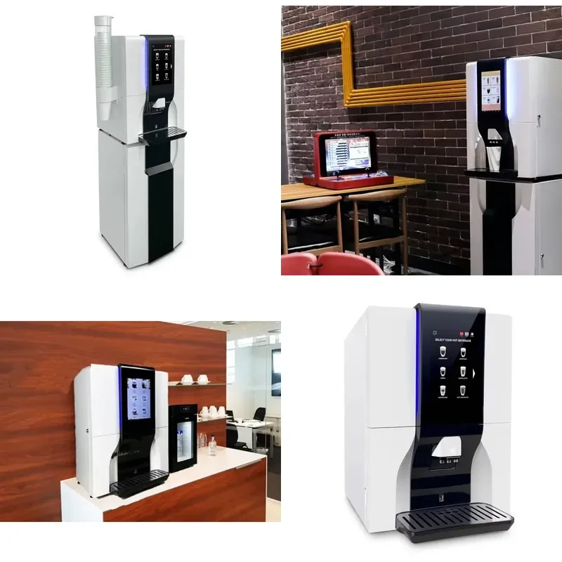 【2026】 2025 New Style Commercial Coffee Vending Machine Electric Self-Service 6 Canisters for Hotels Households French