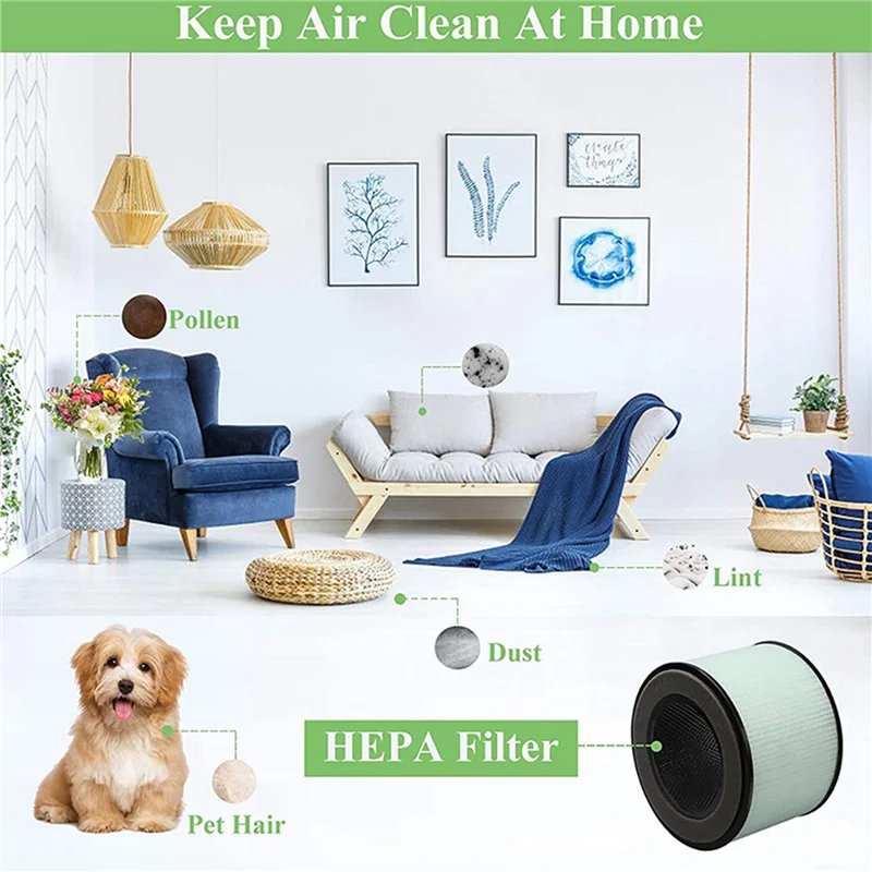 T27C 4 عبوات من فلتر HEPA البديل المتوافق مع PARTU BS-08، ترشيح 3 في 1، فلتر HEPA الكربوني المنشط عالي الكفاءة