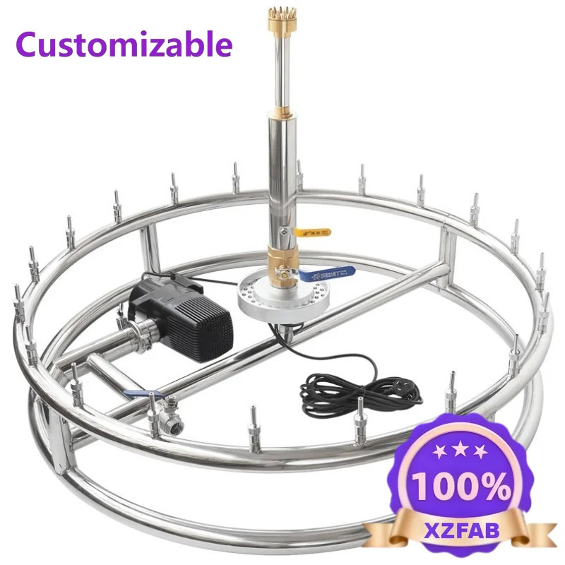 Factory Direct 2026 Outdoor Stainless Steel Little Fountain Light Park Lighted Music Water LED Colorful Music Dancing Fountain w