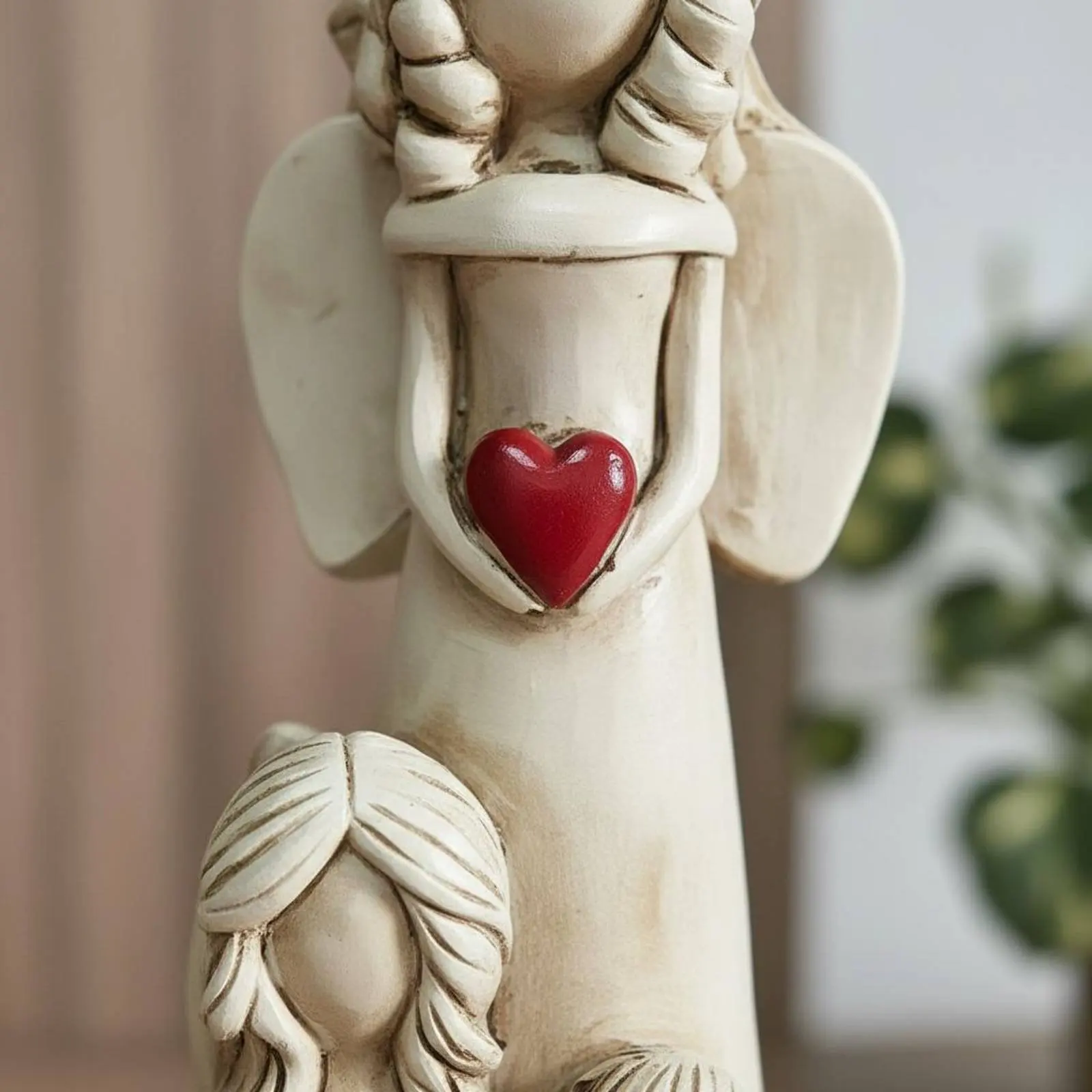 Mother Daughter Statue Sentimental Decor Resin Parent-Child Sculpture Resin Family Sculpture Hand-Painted Look for Moms