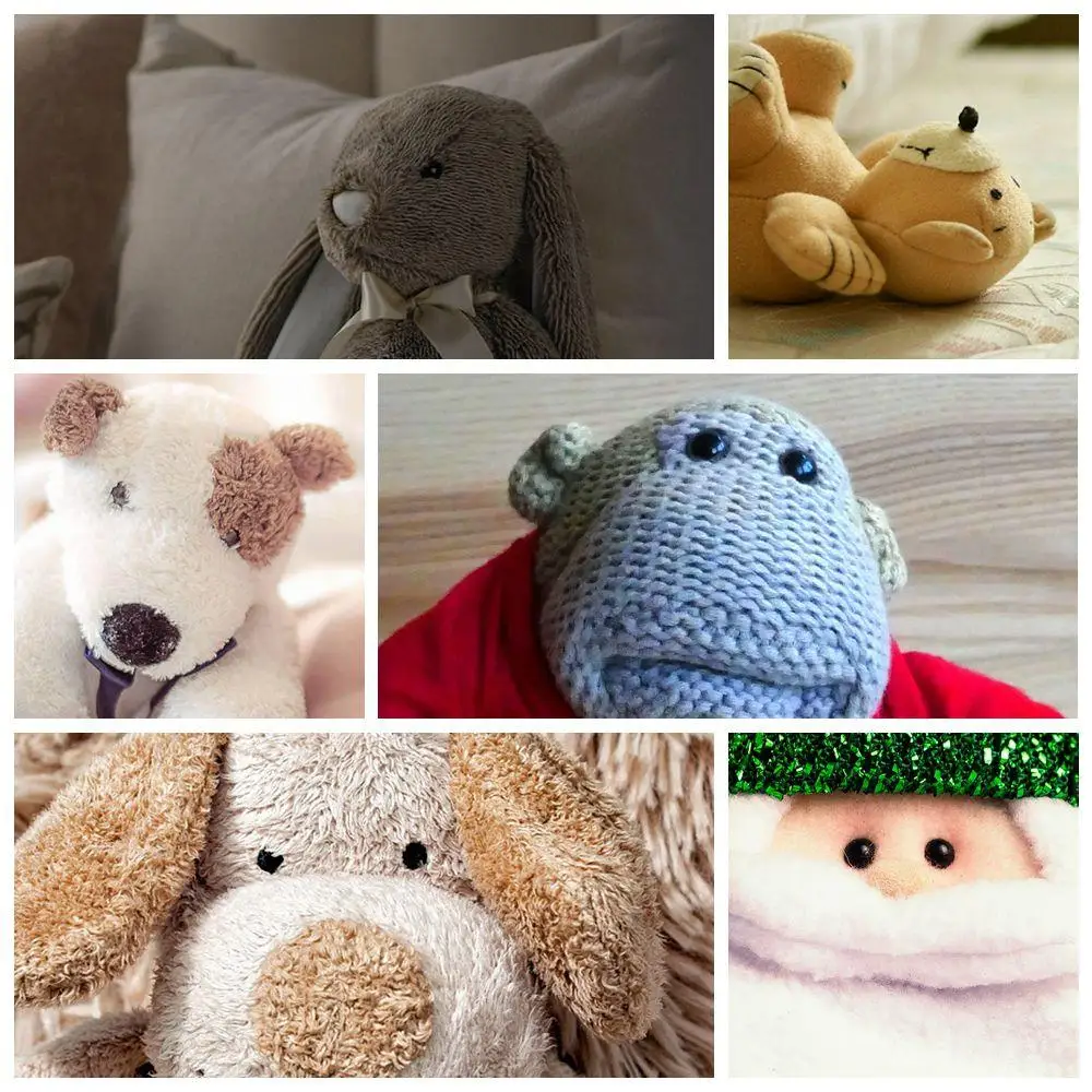 Vollschwarz 100 Stück Sicherheitsaugen Zubehör DIY lustige Augen 10 mm Augapfelzubehör Augen