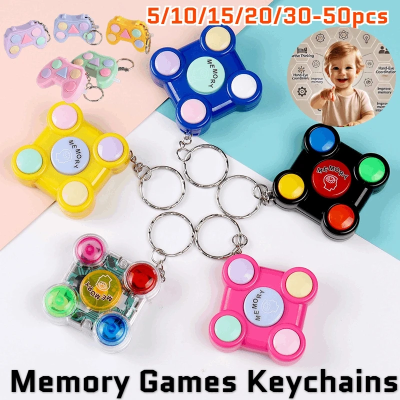 5-50PCS Memory Training Game for Kids Clearance Button Toy Mini game Video Game Party Favors School Birthday Gift Class Prizes