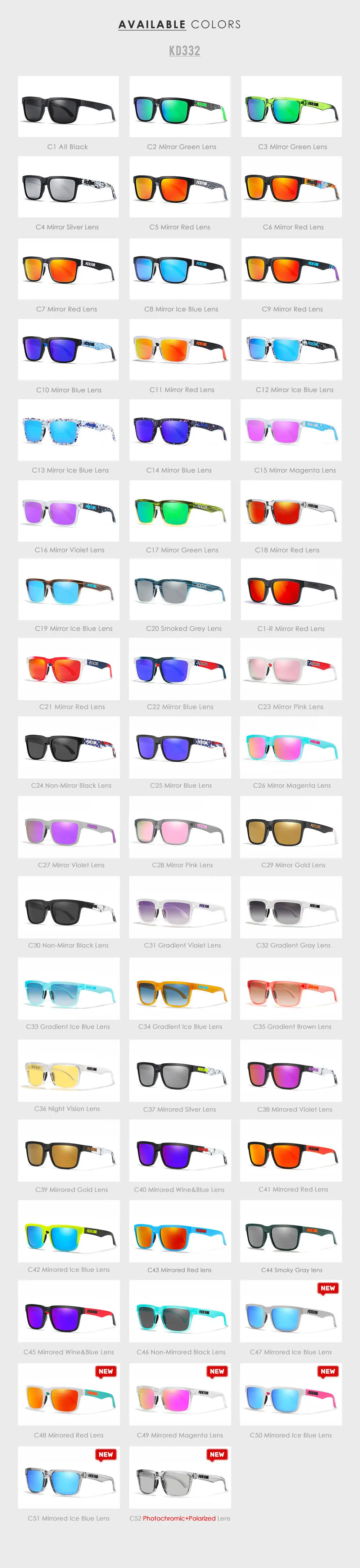 Kdeam hochwertige ursprüngliche Marke Design polarisierte Sonnenbrille für Frauen Männer Mode Unisex trend ige Outdoor-Brillen für Paare – Detail 2