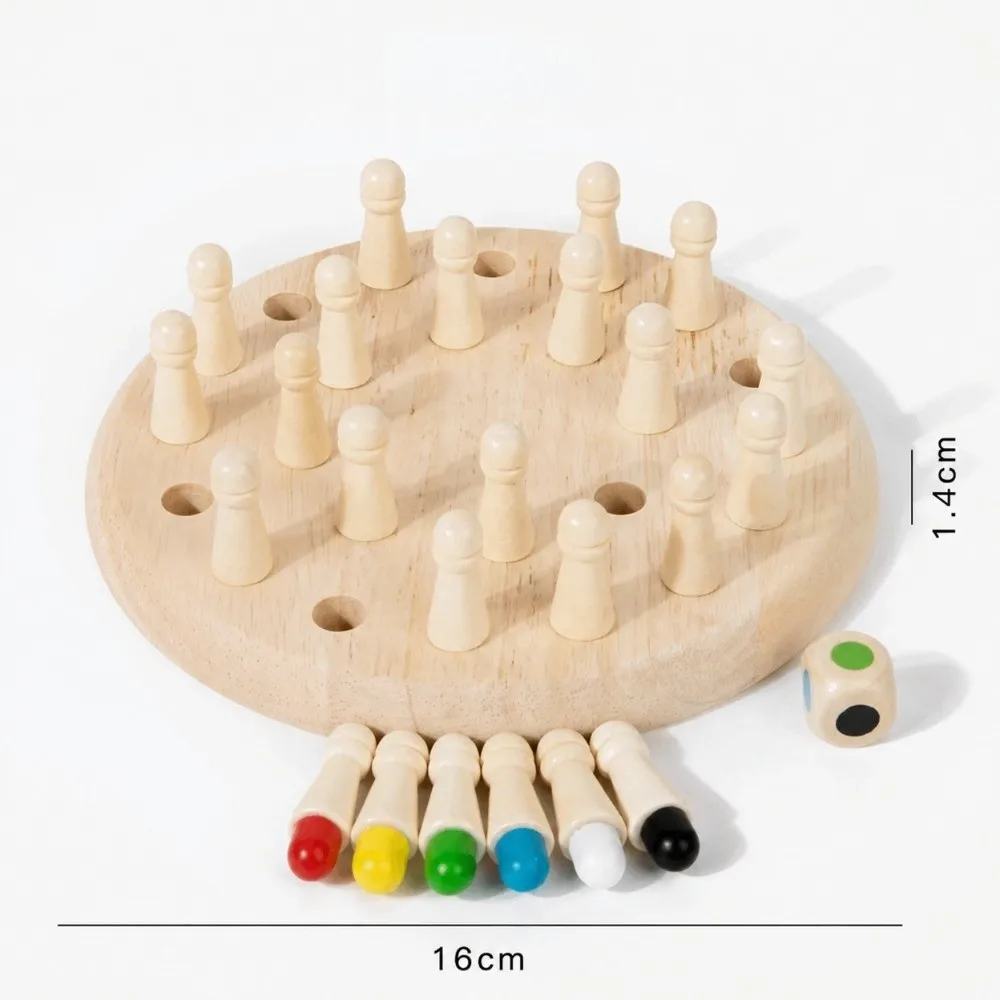 Memory Training Matchstick Chess Game Educational Blocks Matchstick Design Wooden Board Game Early Education Game Early Learning