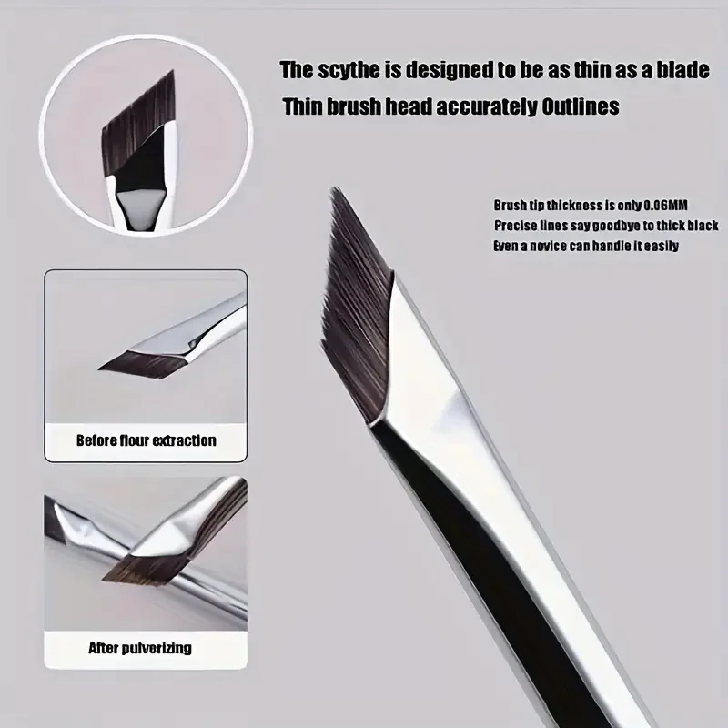 2/5Pc Karsyngirl Lama di aggiornamento Pennello per eyeliner Ultra sottile Pennello per sopracciglia piatto ad angolo fine sotto gli occhi Luogo Dettaglio preciso 2026