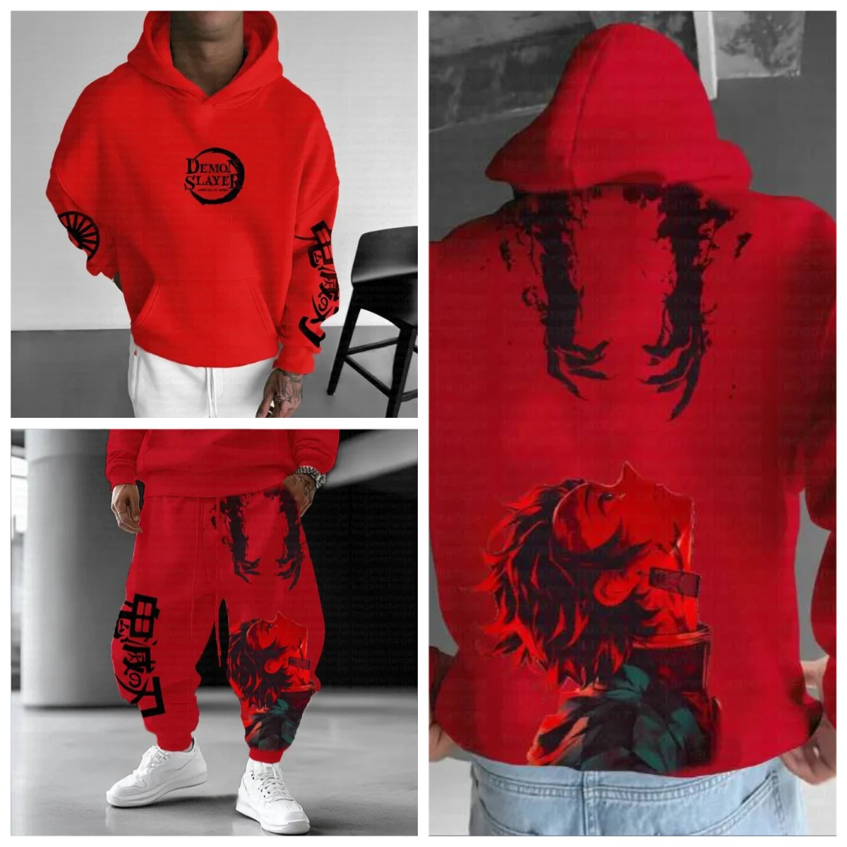

New Demon Slayer Hooded Sweatshirt Bandai Pullover Hoodie Unisex Cotton Print Hoodie Comfort Fit Hoody for Convention