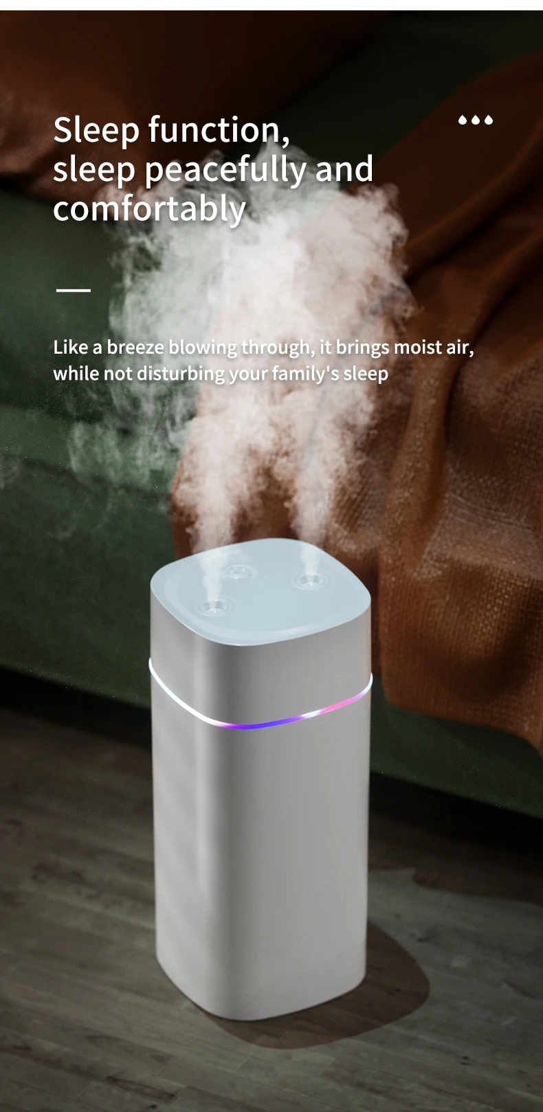 USB Air Humidifier Double Spray Port Essential Oil 600ml Aromatherapy Humificador Cool Mist Maker Fogger Purify for Home Office image 6