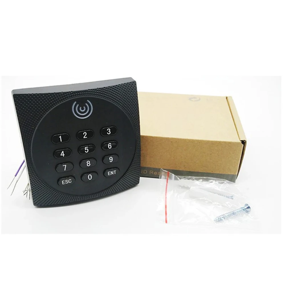 KR602M Wiegand 34/26 bit RFID Reader 13.56Mhz Mi fare Reader for Access Control Supports Card NFC Password with Keyboard LED