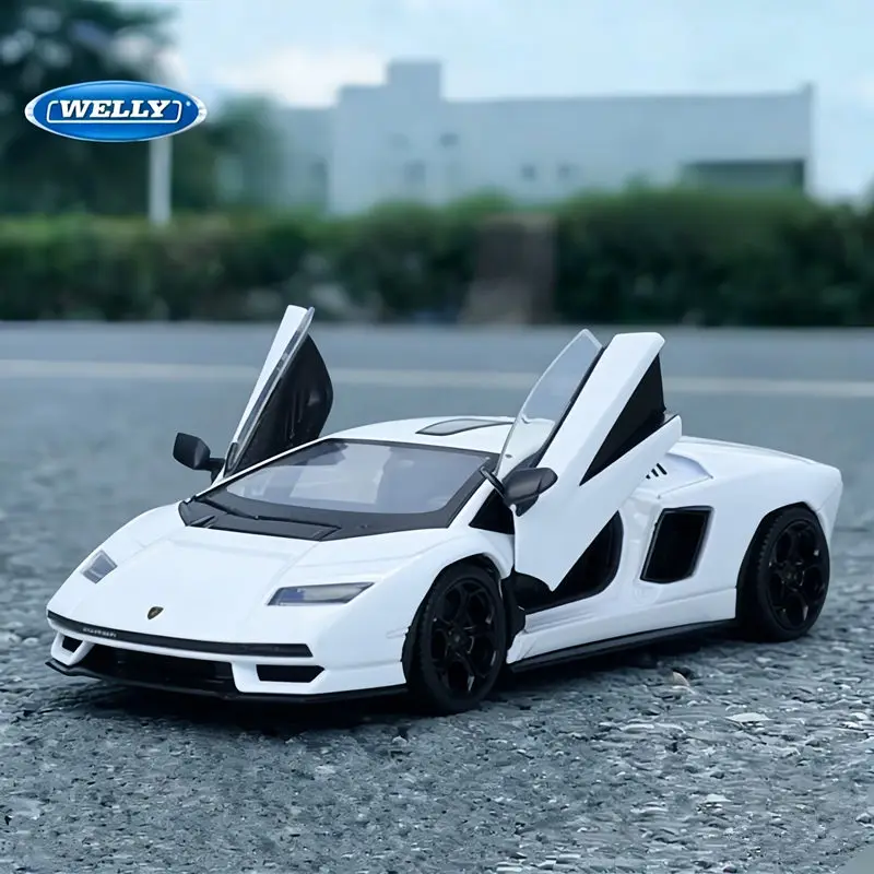

Welly 1:24 Lamborghini Countach LPI800-4 Alloy Sports Car Model Diecast Metal Track Racing Vehicles Car Model Childrens Toy Gift
