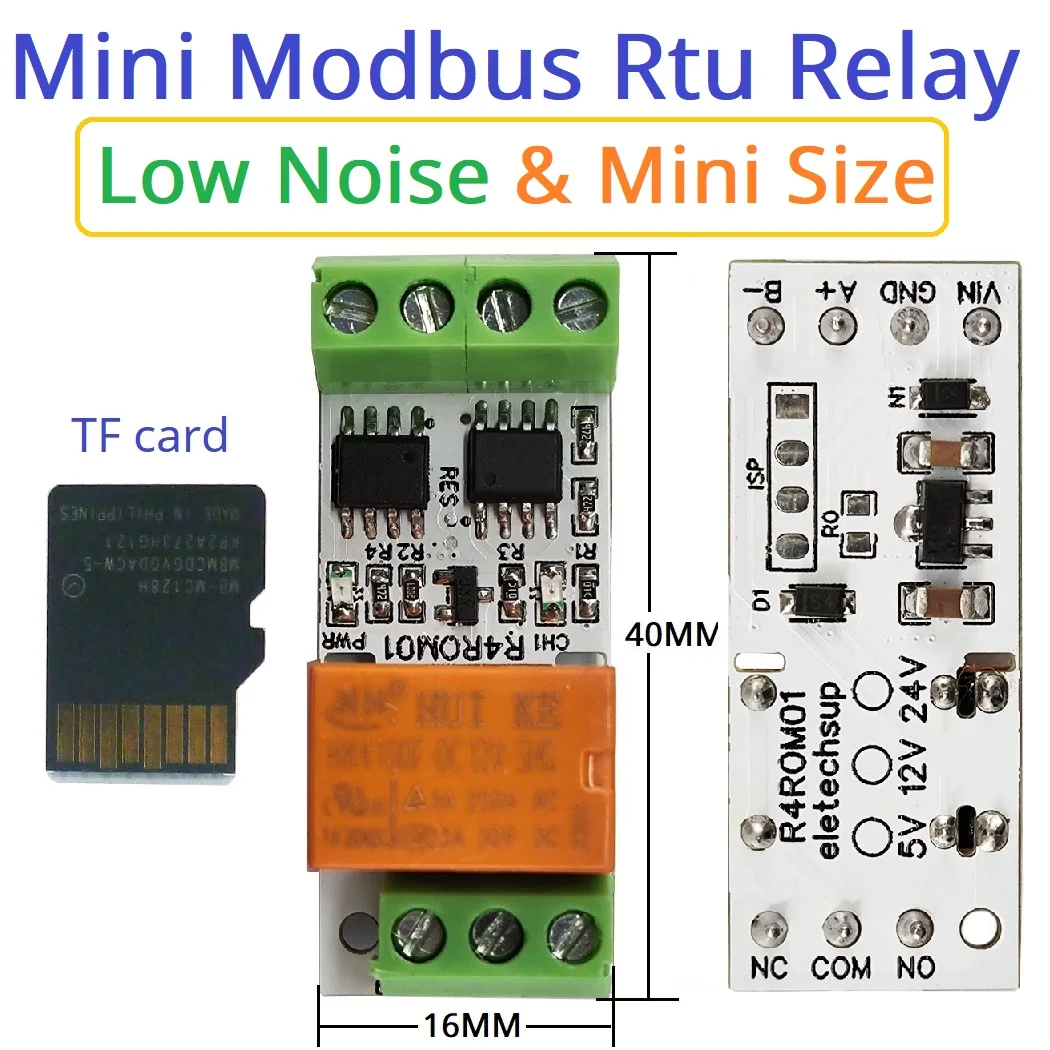 Modbus PC USB Serial Port UART RS485 Relay Module for Arduino ESP32 Smart Home IOT LED Motor 3A Mini Electronic Switch Board