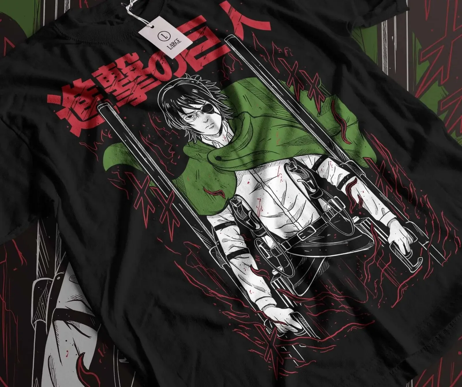 Hange Zoe T-shirt Attack on Titan AOT,Anime,Manga Levi Eren Season 4