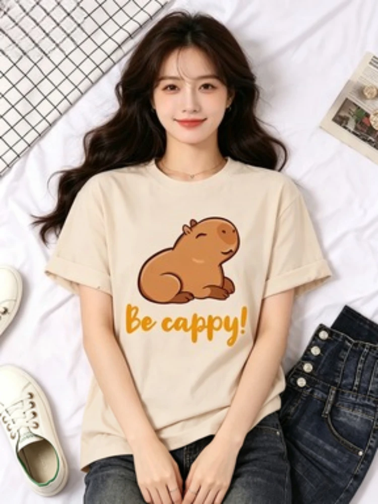 Summer Clothing Italy - Camiseta feminina capibara capybara, camiseta de