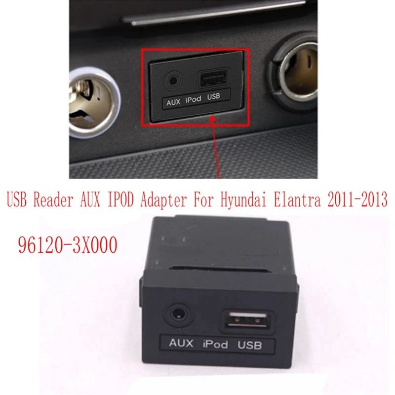 

Автомобильный 16-контактный USB-считыватель 961203X000 с аудиоинтерфейсом, AUX для Ipod, адаптер для Hyundai Elantra 2011-2013, аксессуары 96120-3X000