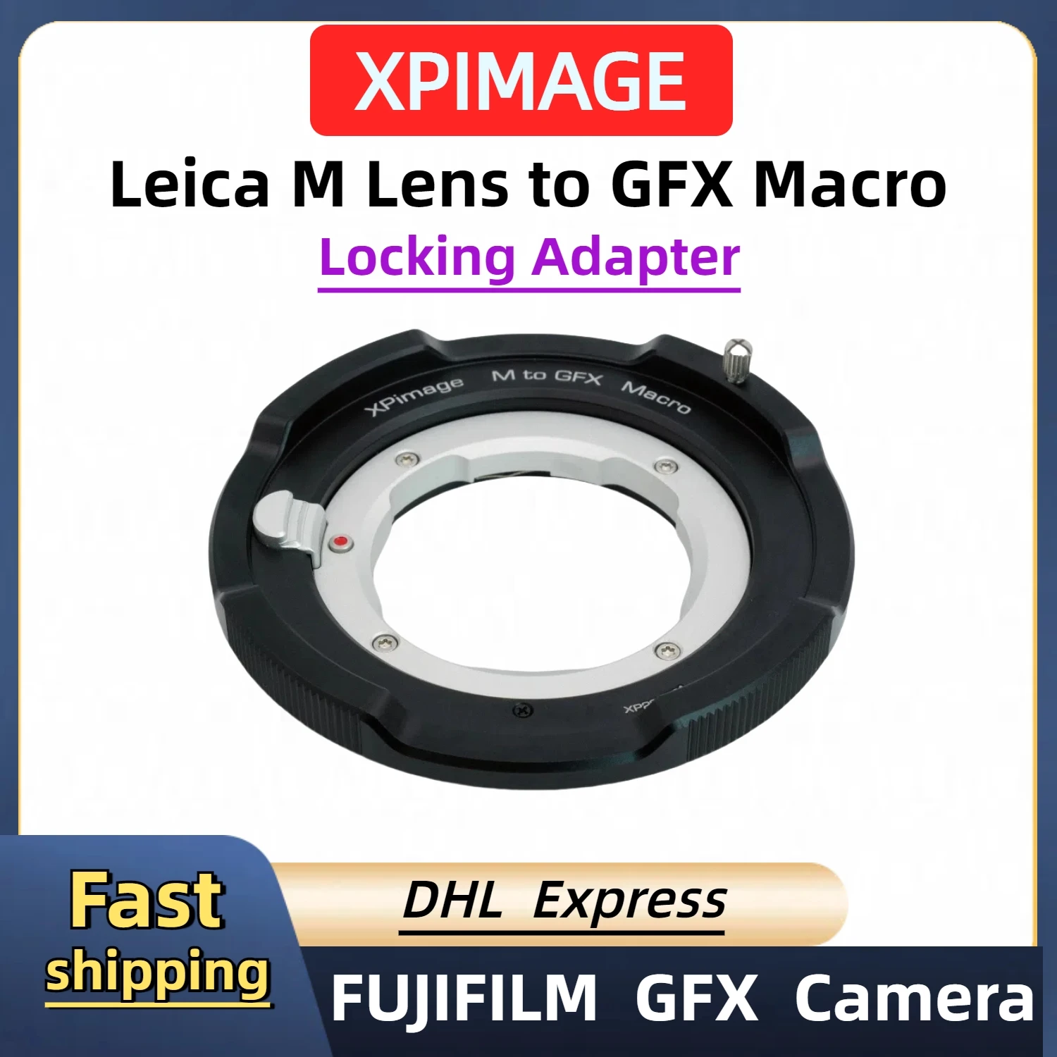 XPIMAGE Leica M lens to Fuji GFX Macro adapter ring is applicable to L/M-GFX 50S2 100S 50S50R. XPimage Macro adapter M-GFadapter