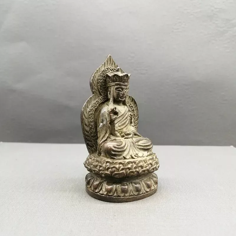 Superb Old Chinese Bronze Copper Handmade Ksitigarbha Buddha Small Statue