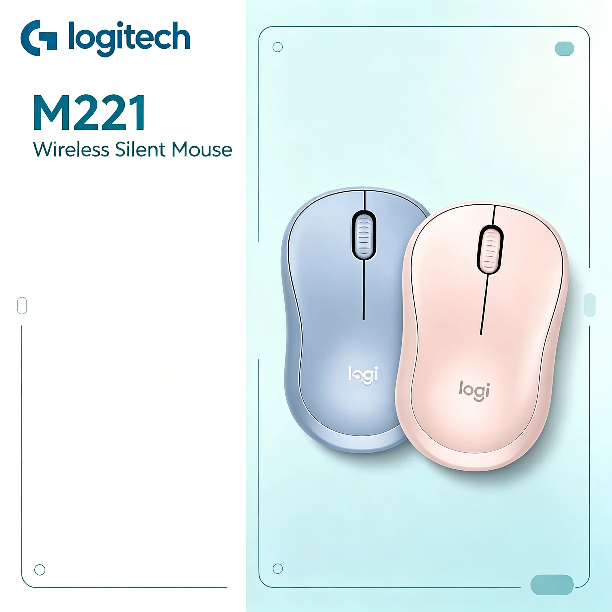 Logitech M221 2.4G Silent Wireless Mouse No Lag Wireless Connection Mice for PC