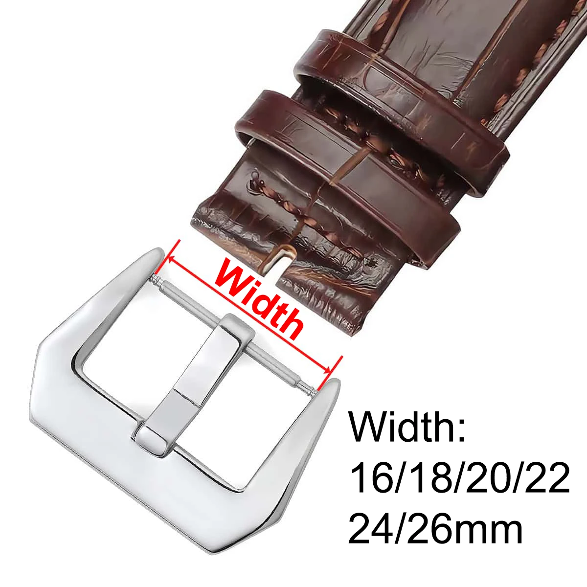 Edelstahl-Uhrenverschluss Uhrenarmbänder Druckknopfverschluss für Uhrenarmband-Ersatzverschluss 16/18/20/22/24/26mm Uhrenzubehör – Detail 3