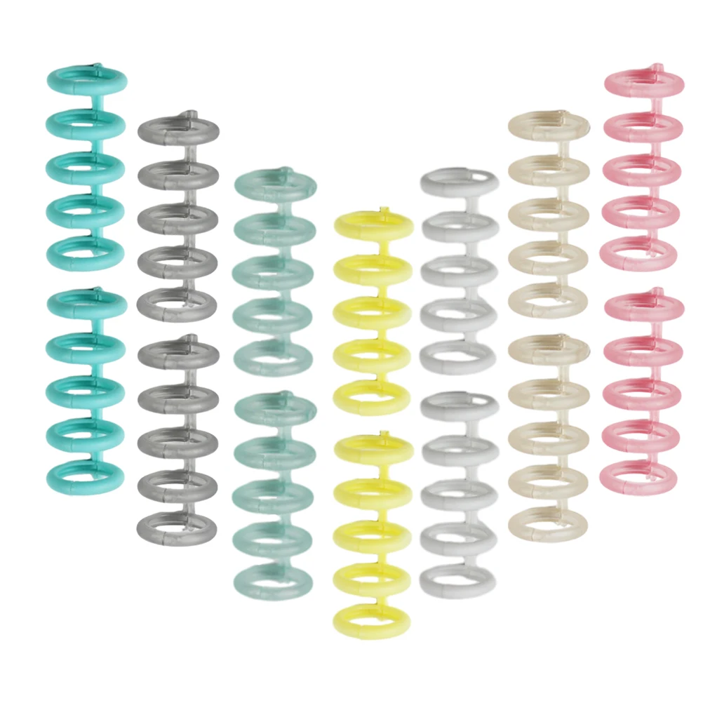 

30 Pcs Rings Portable Loose Leaf Notebook Plastic Loose-Leaf Binder Rings Paper 5 Hole Plastic DIY Book Ring Spiral Coils