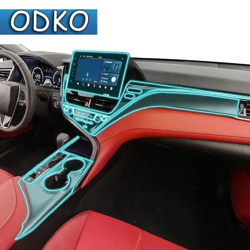 For Toyota Camry 2021-2023Car Interior Center console Transparent TPU Protective film Anti-scratch Repair film Accessories refit