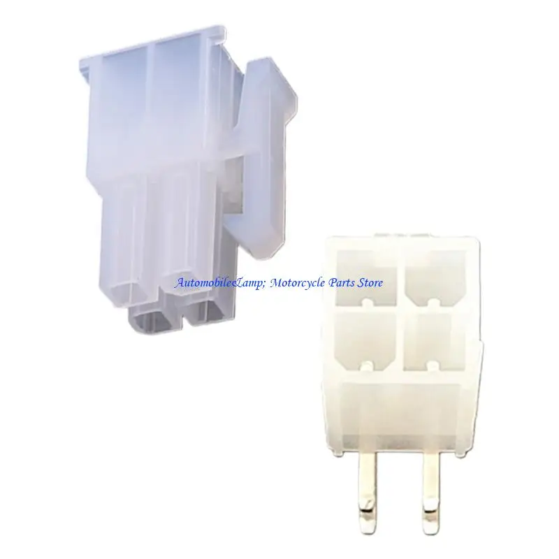 H7BD Motorcycle 4 Pin Curved Needle Electrical Connector Set Cable Plug Socket for Automotive Applications