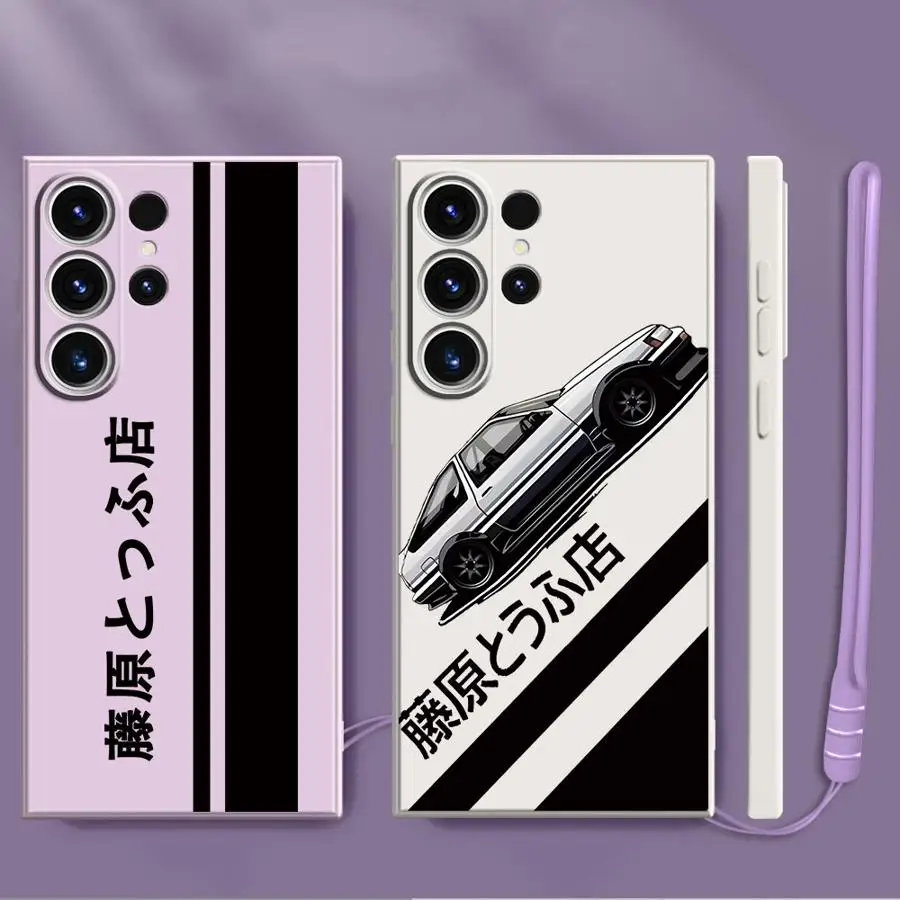 Anime InitialS D Car Soft Cover Phone Case for Samsung Galaxy S22 Ultra S24 FE S20 Note 20 10 Ultra S21 Plus S23 S25 Edge