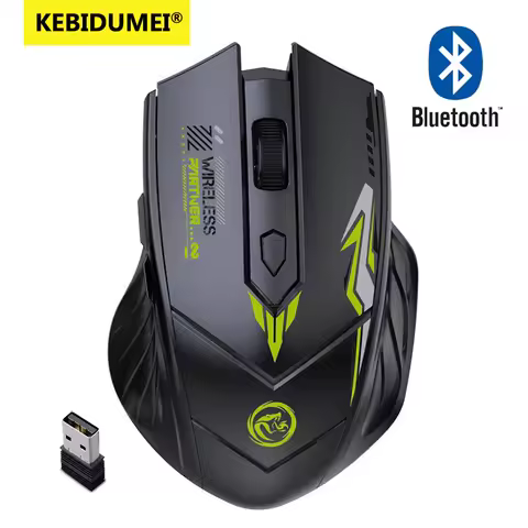 Bluetooth Mouse 2.4G USB Dual Mode Gaming Computer Rechargeable Wireless Mouse E-Sports 1600DPI PC Gamer Mouse For Computer