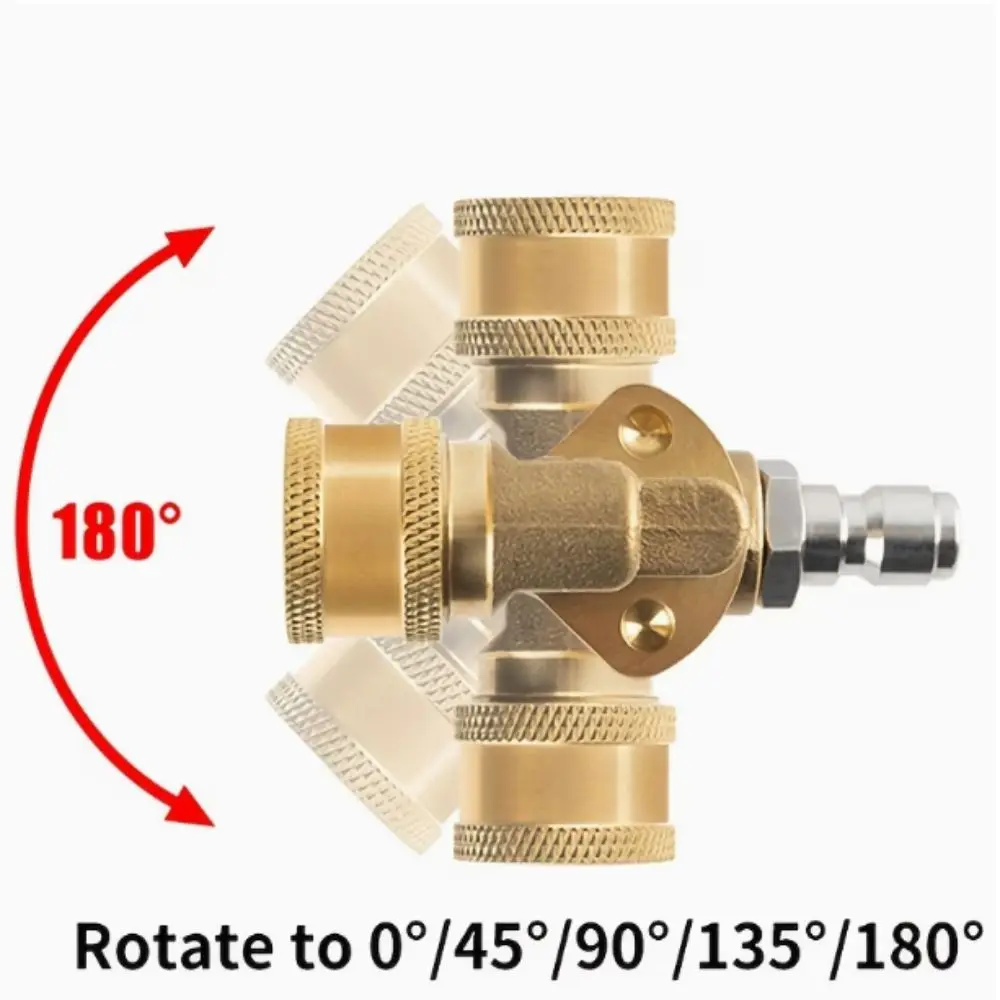 5 Nozzle Tips High Pressure Washer Kit 360 Degree Pivoting 1/4 Brass Turning Pivoting Coupler 4500psi Rated 5th Gear, 7th Gear