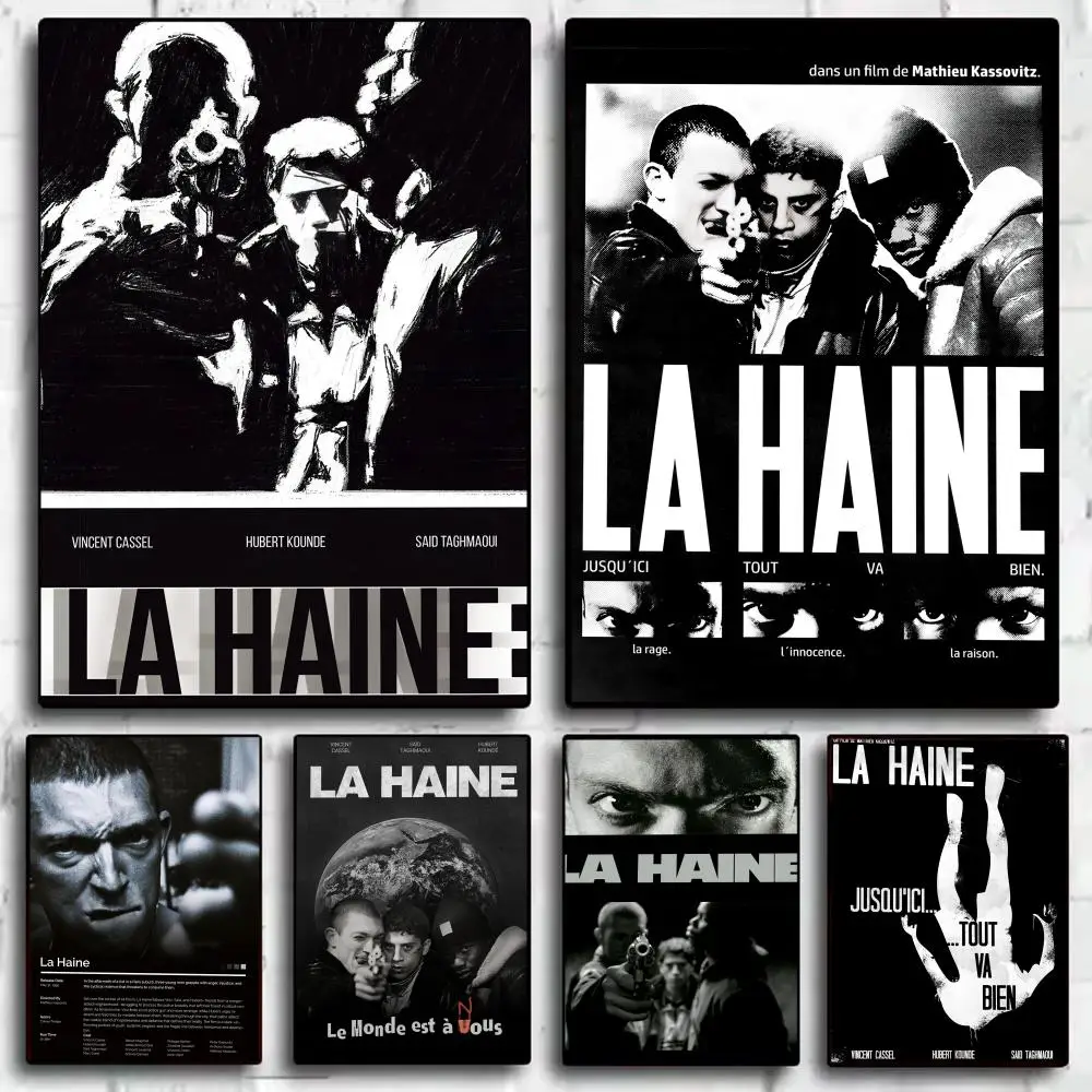 Classic Movie L_La Haine Poster Decorative Wall Art Stickers