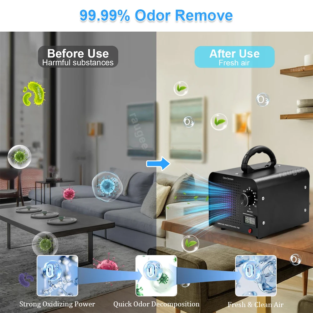 オゾン発生器 60g/h、空気清浄機 220V 100W、脱 - Odor Eliminator Car のレビューと価格