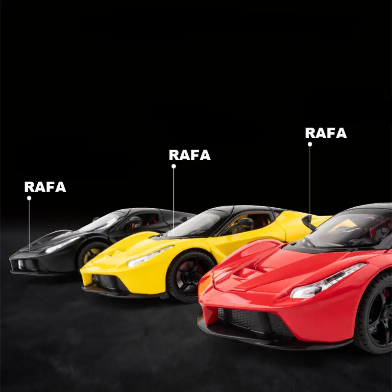 1:24 Laferrari Alloy Sports Car Model diecast Metal Toy Vehicles modello di auto simulazione Sound Light Collection regalo per bambini