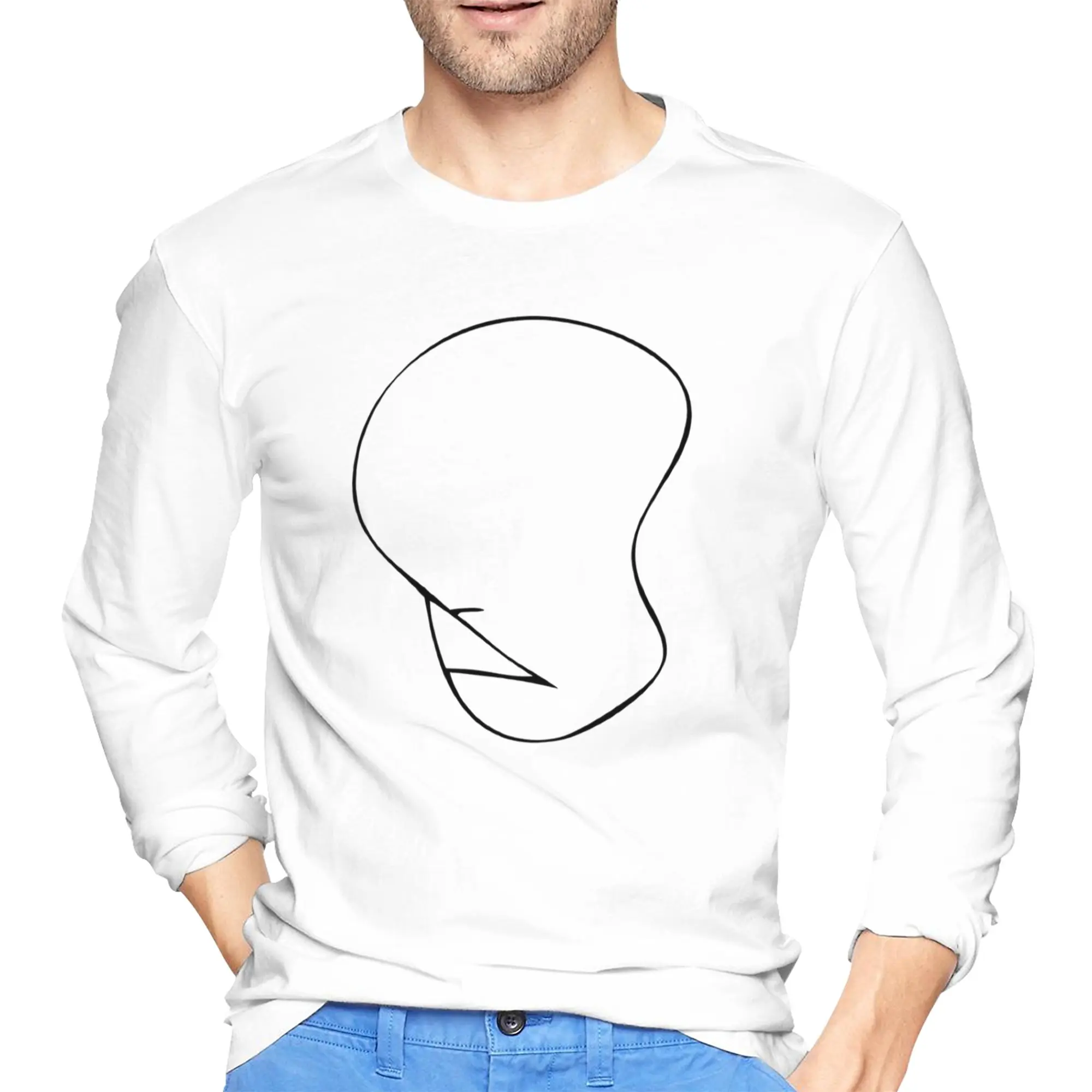 

It's dignity, Luanne Men's Long Sleeved T-shirt Fashion Round Neck T shirts Spring and Autumn Men tops