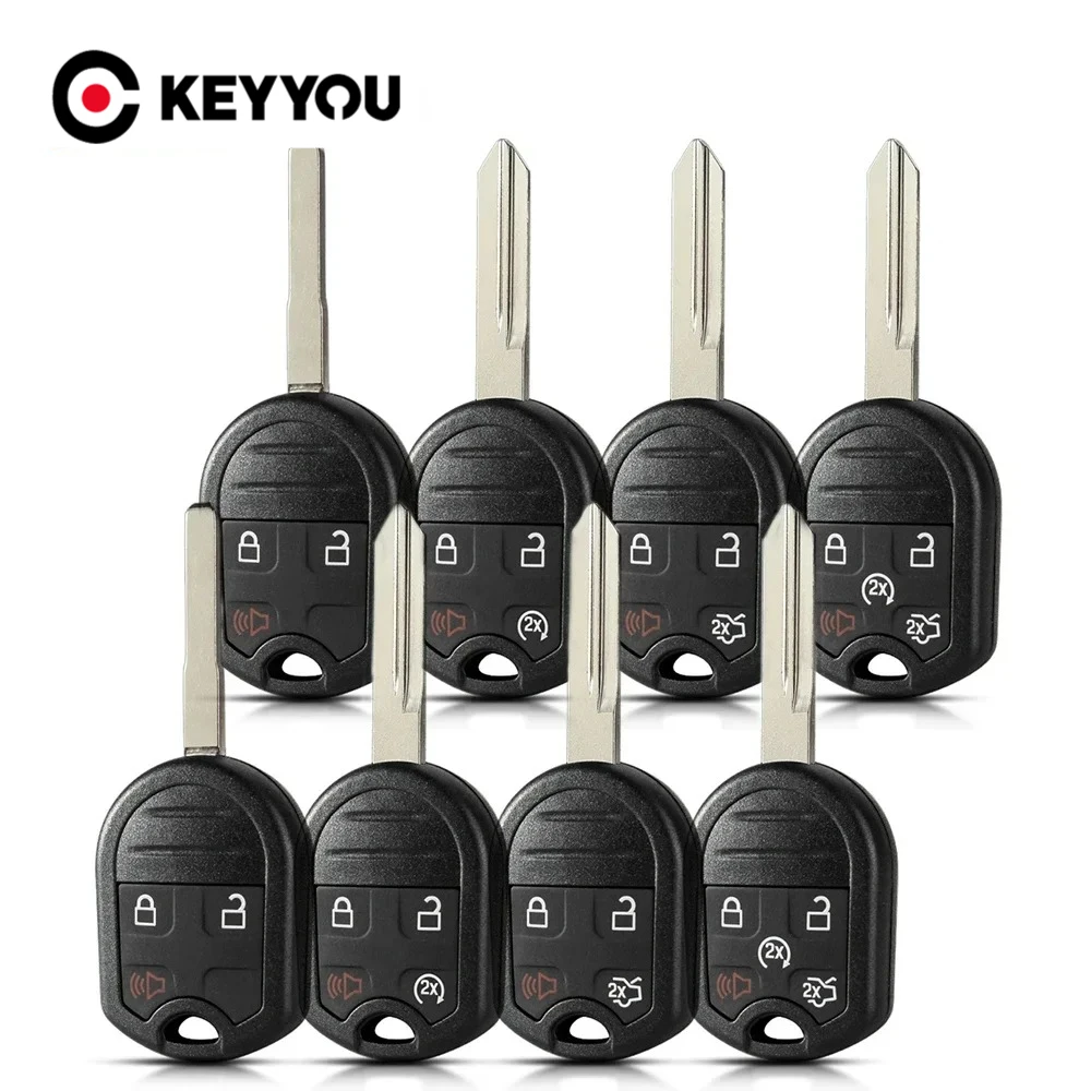 KEYYOU 1Pcs For Ford Edge Explorer Ranger Expedition Mustang Escape Taurus Flex Focus Fusion 2007-2015 Remote Car Key Shell