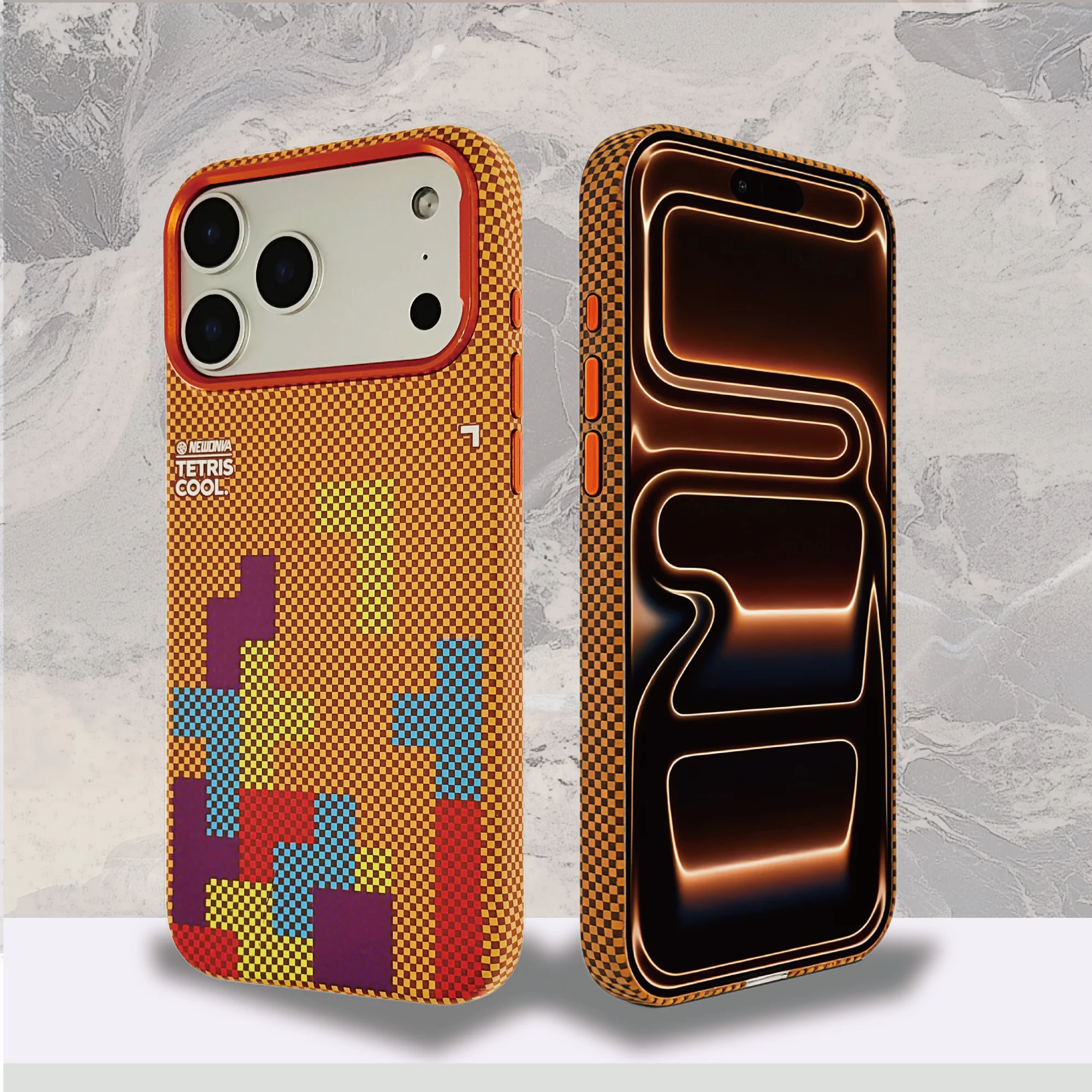 For iPhone 17 16 15 14 Pro Max Ultra Thin Carbon Fiber Relief Texture For MagSafe Case Wireless Charging Alloy Lens Hard Cover view 2