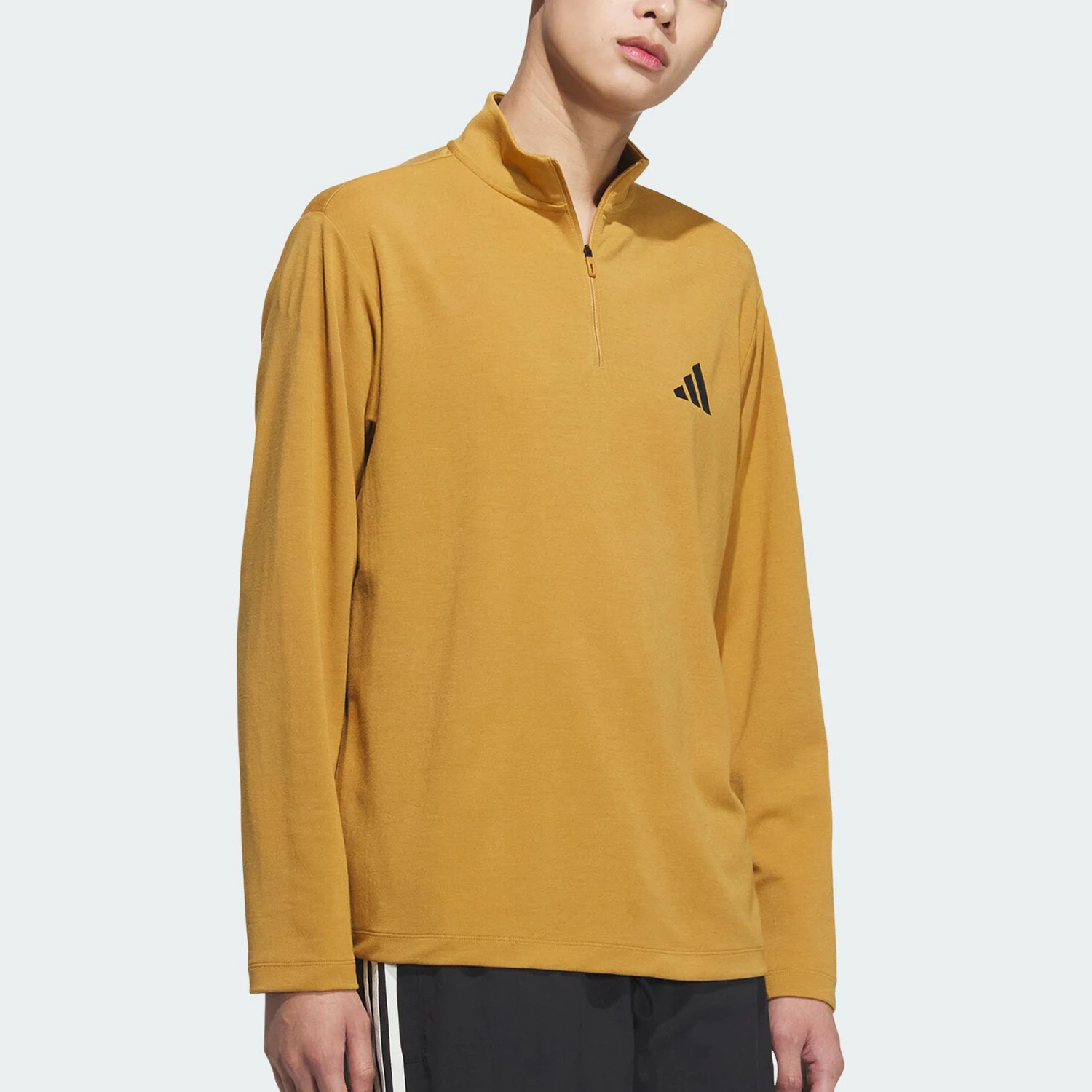 Adidas genuine M TH HZ TEE men's half zipper long sleeved T-shirt KA7668