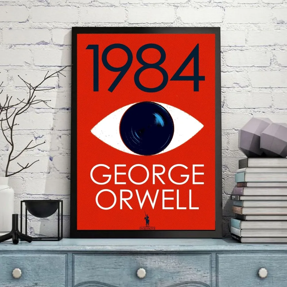 1984 George Orwell Poster Self-adhesive Art Poster Retro Kraft Paper Sticker DIY Room Bar Cafe Vintage Decorative Painting