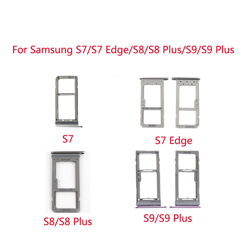 For Samsung Galaxy S7/S7 Edge/S8/S8 Plus/S9/S9 Plus Card Tray Card Sloter 100% New Original