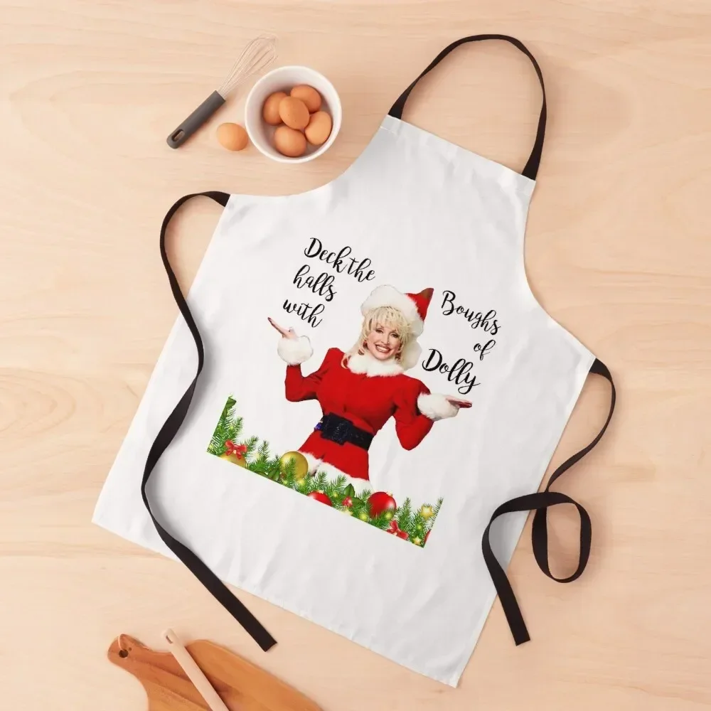 

Рождественский фартук Долли, одежда для приготовления пищи, салон официанта, кухонные принадлежности, идея, фартук для товаров