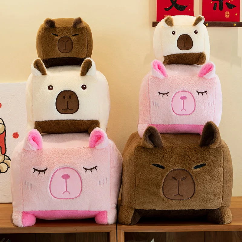 Kawaii Plush Toy Cute Ugly Cuteness Capybara Stuffed Doll Squishy Animal Gift for Kids Birthday Xmas Present 120-128 Characters