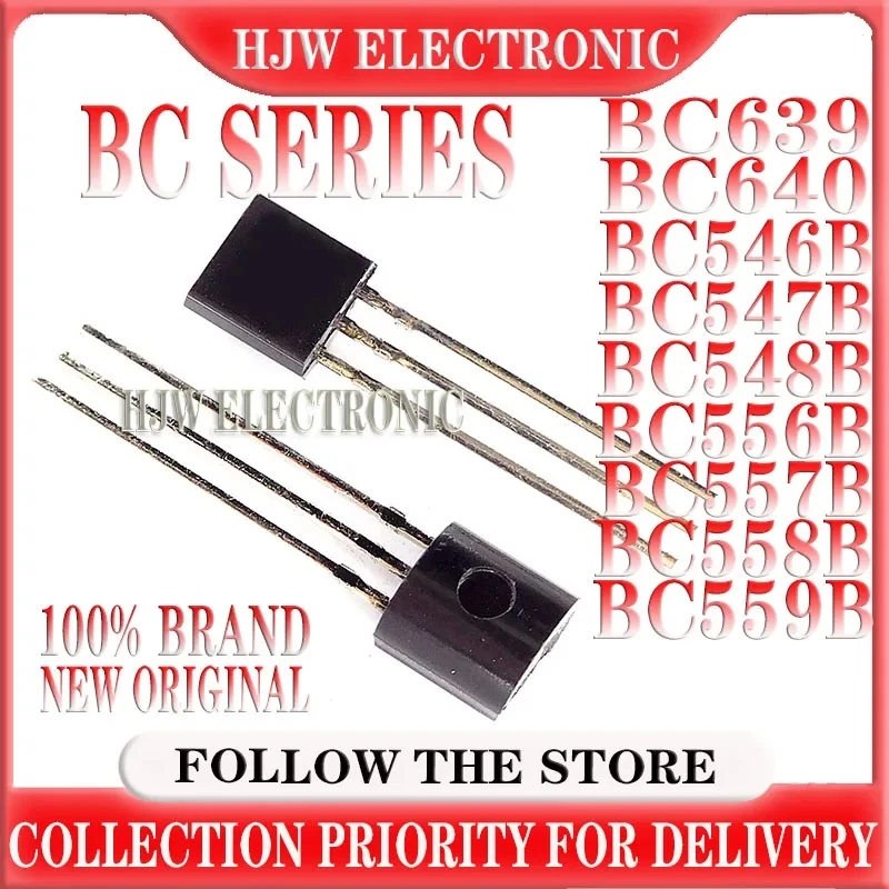 100pcs Bc639 Bc640 Bc546b Bc547b Bc548b Bc556b Bc557b Bc558b Bc559b Bc546 Bc547 Bc548 Bc556 Bc557 Bc558 Triode Transistor To-92