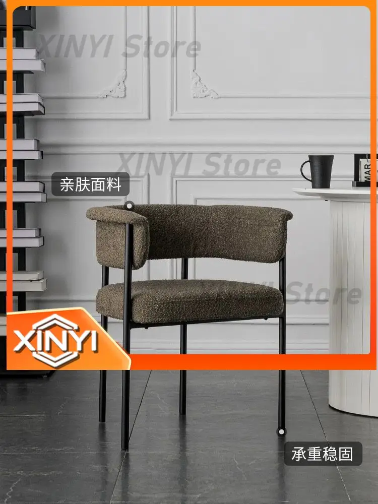 for Minimally Living Room Chair for Home Furniture Armchair with Fabric Backrest Dining Chair Soft Bag Dressing Stool