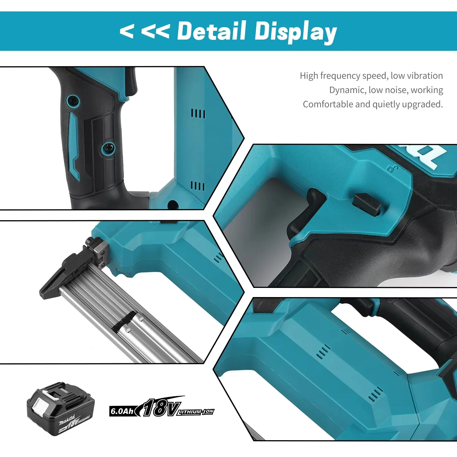Makita 18V LXT Lithium Battery F30 Cordless Brad Nailer Stapler, Electric Straight Nail Driver for Woodworking & Construction