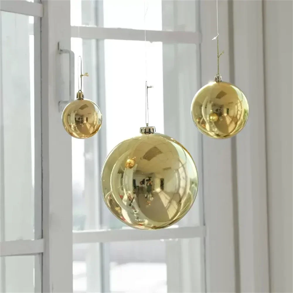 Light Ceiling Giant Decor Big Decorations Gold Balls Wedding Christmas Silver 20/25/30cm Spheres Ornaments Red Tree Large