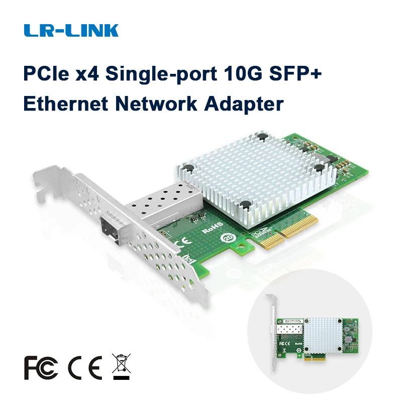 

LR-LINK 1016PF-SFP + сетевая карта 10 ГБ, Однопортовый Ethernet PCI Express волоконно-оптический адаптер сервера, на основе чипа NIC Intel