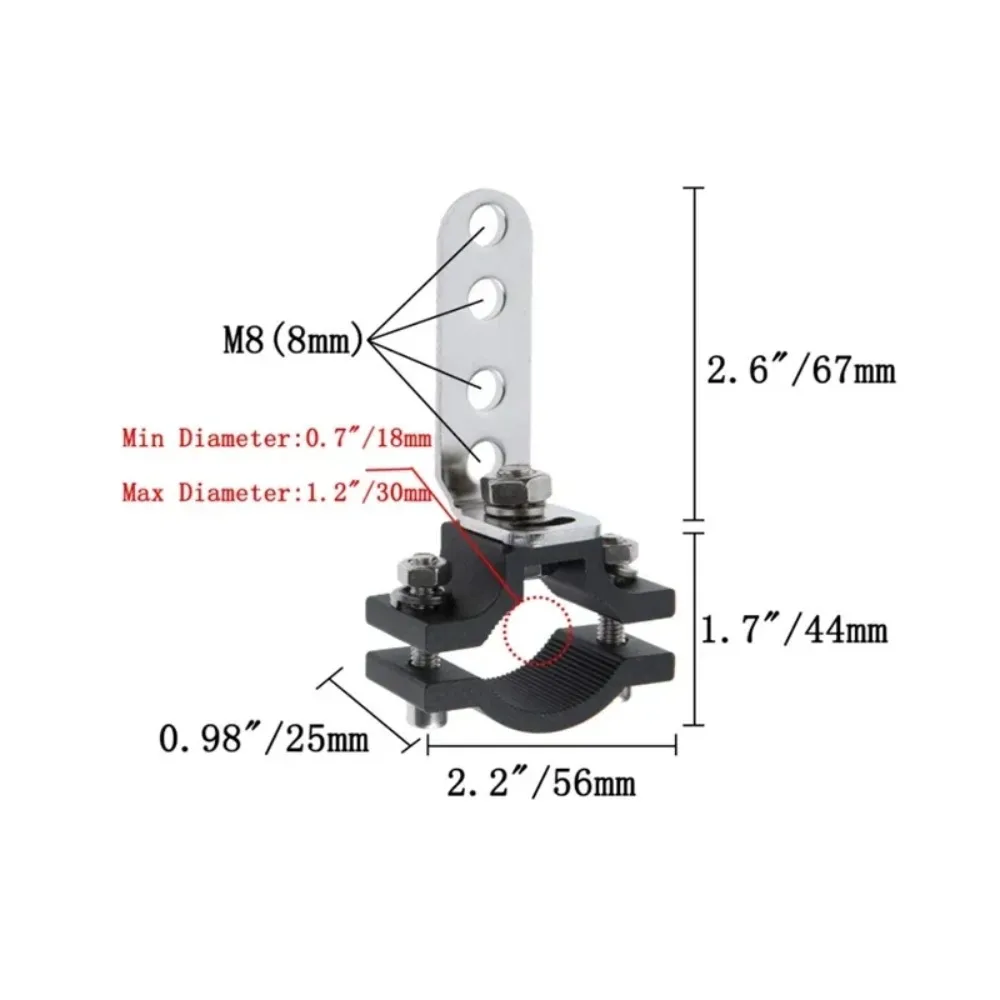JOYINLED Motorcycle LED Light Mount, Universal Clamp Bracket 0.7-1.2 inch for Bull Bar, ATV UTV Headlight Spotlights Holder