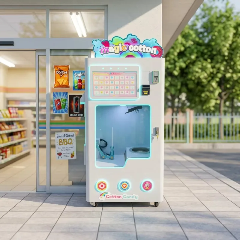 Commercial Smart Marshmallow Vending Machine, 60 Custom Shapes, 24H Unattended Operation for Passive Business Income