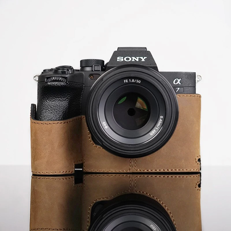 Mr.Stone Camera Case Beschermend Voor Sony A7m4 Case Cover Accessoires Camera Tas A7s3 A7iv Handgemaakt Echt Leer